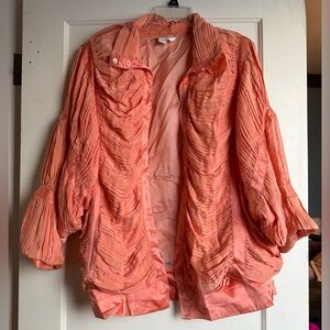 Avant Garde silk balloon sleeve jacket